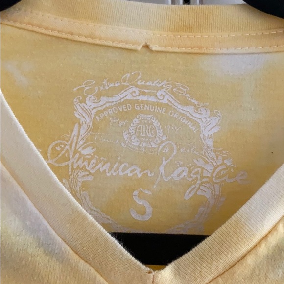 American Rag Yellow Tie Dyed Short Sleeve - Picture 2 of 7